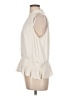 Ann Taylor 100% Polyester Ivory Sleeveless Blouse Size L - photo 5