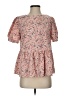 24/7 Maurices 100% Polyester Pink Short Sleeve Blouse Size S - photo 1