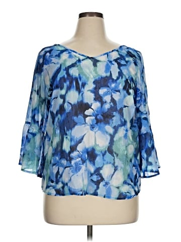 Sara Michelle 3/4 Sleeve Blouse (view 1)