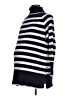Seraphine Stripes Blue Turtleneck Sweater Size Lg Maternity - photo 1