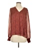 Nine Britton Burgundy Long Sleeve Blouse Size M - photo 1