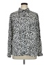 Apt. 9 100% Polyester Animal Print Silver Long Sleeve Blouse Size XL - photo 1