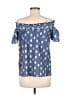 Shoshanna Blue Short Sleeve Blouse Size S - photo 2