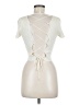 Say What? Ivory Short Sleeve Top Size M - photo 2