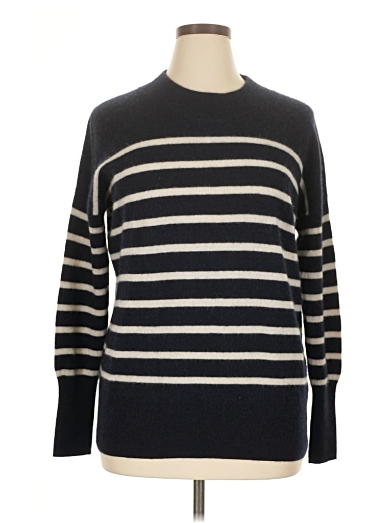 Pre-owned C By Bloomingdale's Cashmere Pullover Sweater In Black