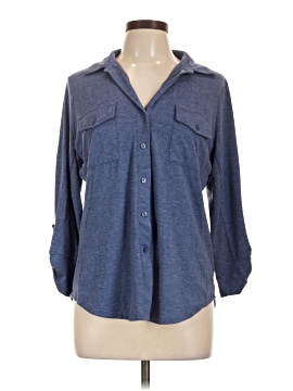 Mesh + Lace 3/4 Sleeve Button Down Shirt