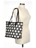 Talbots 100% Polyurethane Polka Dots Gray Black Tote One size - photo 2
