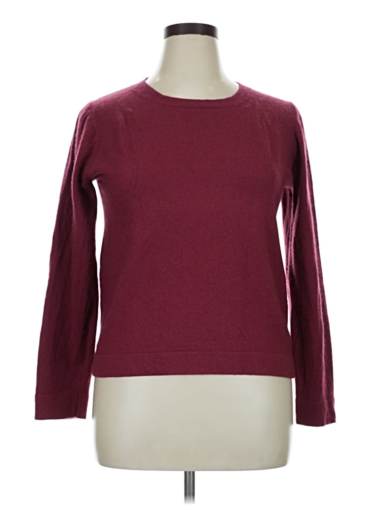Pre-owned J.crew Mercantile Pullover Sweater In Burgundy