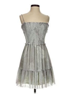 strapless open back dress Cotton Crinkle Smocked Dress