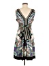 ICE 100% Polyester Paisley Black Cocktail Dress Size 6 - photo 2