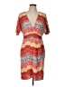 BCBGMAXAZRIA Print Orange Cocktail Dress Size L - photo 1