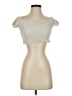 Topshop Ivory Short Sleeve Top Size 4 - photo 1