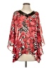 Susan Graver Red 3/4 Sleeve Blouse Size S - photo 1