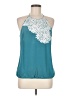 Matty M 100% Silk Teal Sleeveless Silk Top Size M - photo 1