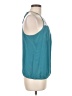 Matty M 100% Silk Teal Sleeveless Silk Top Size M - photo 4