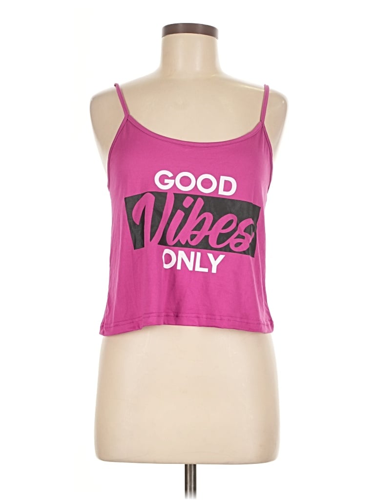 Pre-owned Assorted Brands Tank Top Pink Halter Neckline Tops