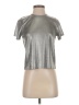 Porridge Metallic Silver Short Sleeve Turtleneck Size XS (0) - photo 1