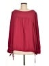 Ann Taylor LOFT 100% Polyester Burgundy Long Sleeve Blouse Size L - photo 1