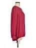 Ann Taylor LOFT 100% Polyester Burgundy Long Sleeve Blouse Size L - photo 4