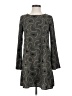 Illa Illa 100% Polyester Graphic Gray Casual Dress Size S - photo 1