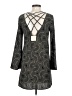 Illa Illa 100% Polyester Graphic Gray Casual Dress Size S - photo 2