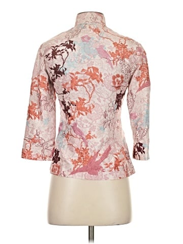 Shanghai Tang 3/4 Sleeve Silk Top (view 2)