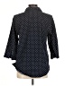 Chico's 100% Cotton Polka Dots Black 3/4 Sleeve Button-Down Shirt Size Med (1) - photo 2