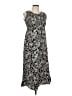Elementz Paisley Gray Casual Dress Size L (petite) - photo 1