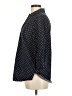 Chico's 100% Cotton Polka Dots Black 3/4 Sleeve Button-Down Shirt Size Med (1) - photo 5
