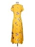 Free People 100% Polyester Yellow Casual Dress Size S - photo 2