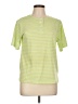 Unbranded Stripes Green Short Sleeve Henley Size L (estimated) - photo 1