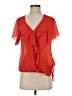 Harlow Zee Red Short Sleeve Blouse Size S - photo 1
