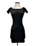 Aqua Solid Black Cocktail Dress Size XS - photo 1
