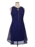 DKNY 100% Polyester Blue Cocktail Dress Size 14 - photo 1