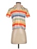 Unbranded Stripes Orange Short Sleeve Blouse Size S (estimated) - photo 1