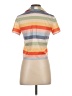 Unbranded Stripes Orange Short Sleeve Blouse Size S (estimated) - photo 2