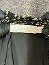 Lush 100% Polyester Floral Black Long Sleeve Blouse Size L - photo 7