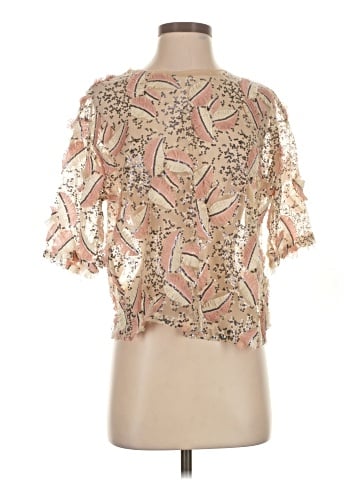 Zara W&B Collection Short Sleeve Blouse (view 1)