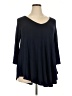 Green Envelope Black 3/4 Sleeve Top Size 2X - photo 1