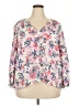 Gap Floral Pink 3/4 Sleeve Blouse Size XXL - photo 1