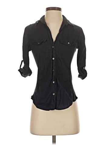 James Perse 3/4 Sleeve Button-Down Shirt (view 1)