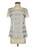 Banana Republic 100% Polyester Silver Short Sleeve Top Size XS - photo 1