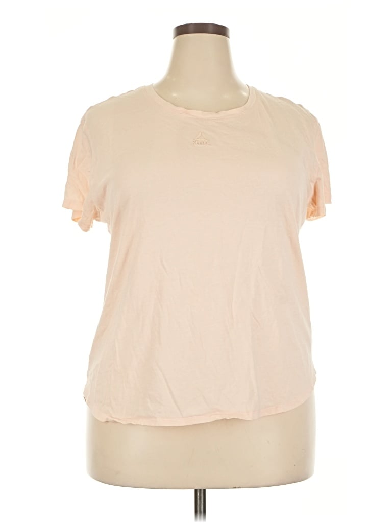 Pre-owned Reebok Short Sleeve T-shirt In Tan