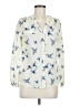 face n face Print Ivory Long Sleeve Blouse Size M - photo 1