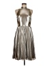 Ann Taylor 100% Polyester Metallic Silver Cocktail Dress Size 8 - photo 1
