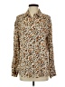 Jak & Rae Animal Print Brown Long Sleeve Blouse Size XS - photo 1