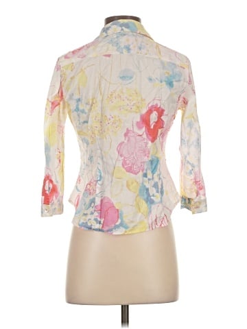 Sigrid Olsen 3/4 Sleeve Button-Down Shirt (view 2)
