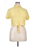 MAX Yellow Short Sleeve Blouse Size 14 - photo 1