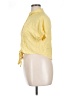 MAX Yellow Short Sleeve Blouse Size 14 - photo 5