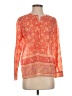 J.Crew Paisley Orange Long Sleeve Blouse Size 00 - photo 1